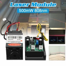 Фокусируемый 500 МВт 808нм инфракрасный лазерный диодный точечный модуль 12 В+ ttl+ вентилятор охлаждения лазерный модуль для гравировального станка с ЧПУ