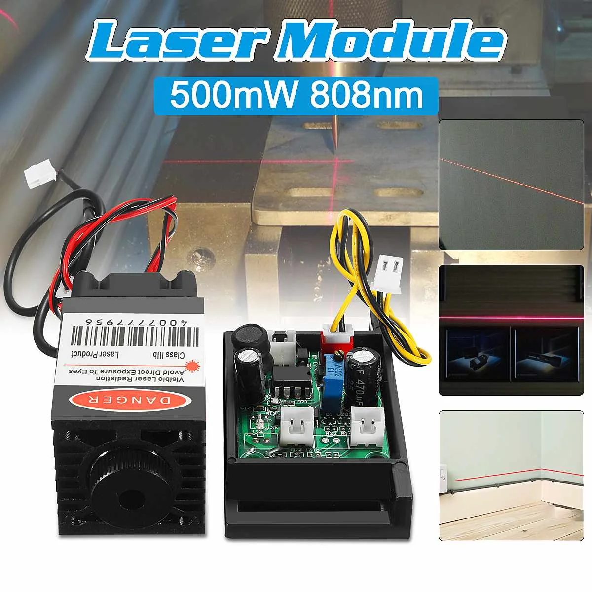 Fokussierbar 500mw 808nm Infrarot IR Laser Diode Dot Modul 12V + TTL + Fan Kühlung Laser Modul Für CNC Gravur Maschine Fokussierbar 500mw 808nm Infrarot IR Laser Diode Dot Modul 12V + TTL + Fan Kühlung Laser Modul Für CNC Gravur Maschine