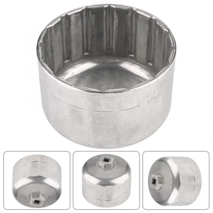

16P/86.6mm Flute Oil Filter Wrench Cap Socket Drive Remover Tool for Mercedes Benz Fuel Gas Oil Delivery Tube Hose Aluminum
