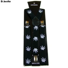 Женские белые листья подтяжки на подтяжках мужские тонкие регулируемые подтяжки на клипсах Для Взрослых Эластичный ремень для свадебной вечеринки BD80P