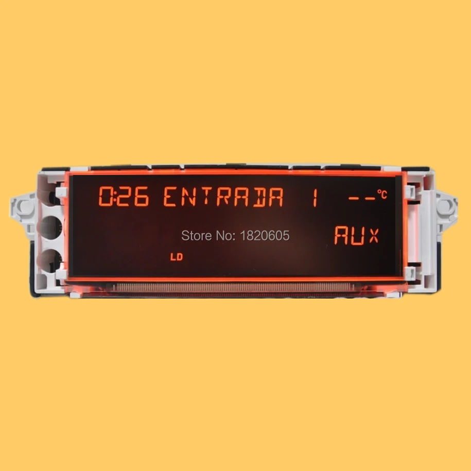 Автомобильный оригинальный экран с поддержкой USB AUX дисплей красный монитор 12