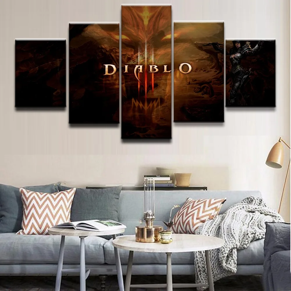 5 шт. демон Hunter Diablo III логотип плакат Современный домашний декор настенное
