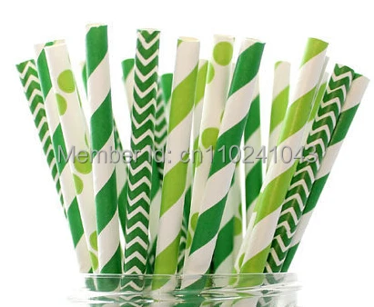 Green Mix Paper Straws 02