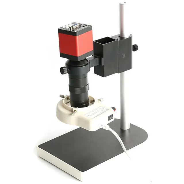 $US $124.45  Microscope HD 13MP 60F/S HDMI VGA Industrial Electron Microscope Camera+130X C Mount Lens+56 LED Ri