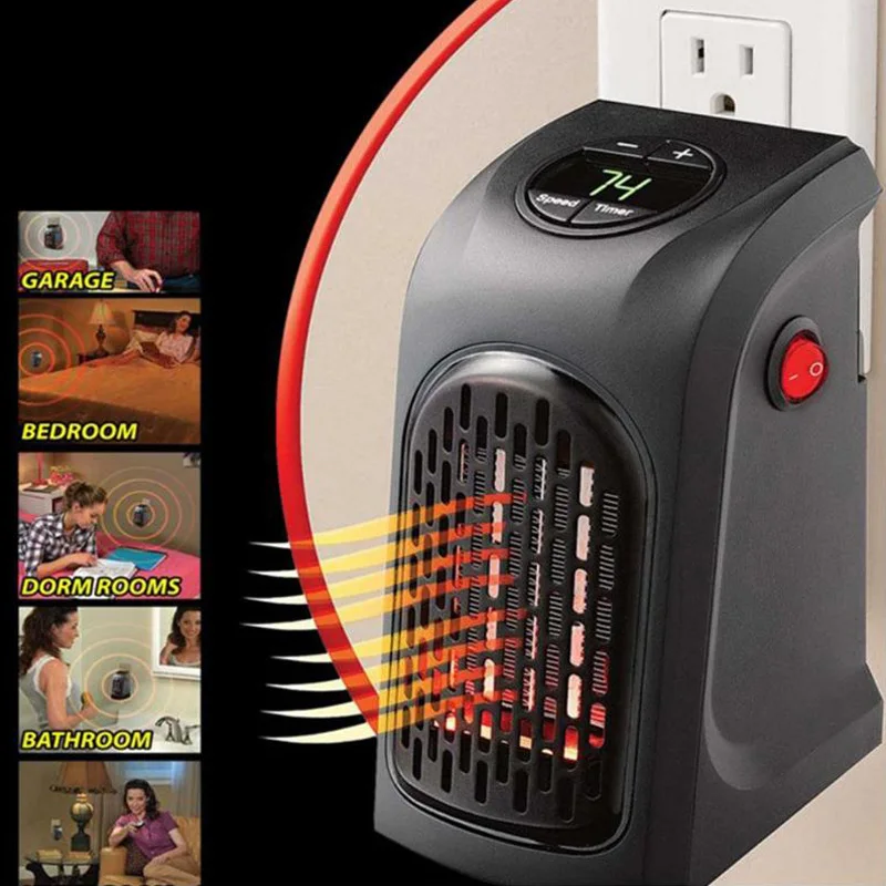 

400W Mini Fan Heater Desktop Electric Heater Household Wall Handy Heater Stove Radiator Warmer Machine for Winter