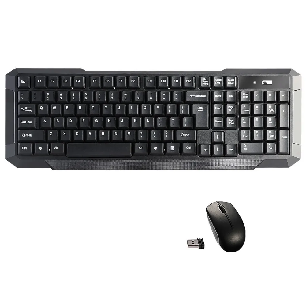 Black Color 104 Keys Standard 2.4G Wireless Keyboard And Mouse Set Kit Gaming Keyboard for Home Office Computer Black Color 104 Keys Standard 2.4G Wireless Keyboard And Mouse Set Kit Gaming Keyboard for Home Office Computer