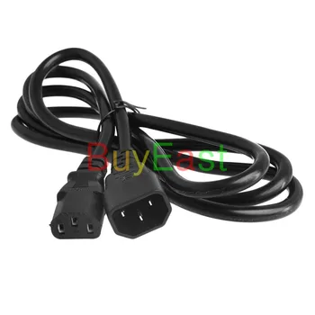 

2 X IEC 320 C14 Male to C13 Female PLug PDU/UPS Extension Power cable 1.8M 0.75 Square 10A 250V
