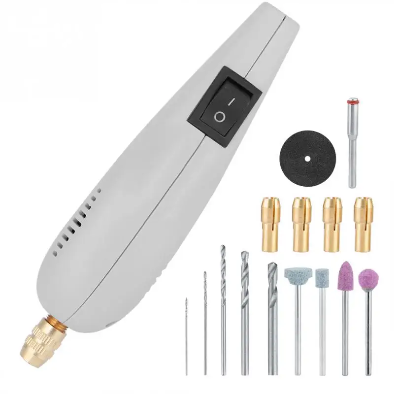 

Mini Electric Drill Rotary Tool Kit for Cutting Grinding Polishing Driling P-500-1 12000 rpm 12W AC 220V/DC 12V EU Plug Tool