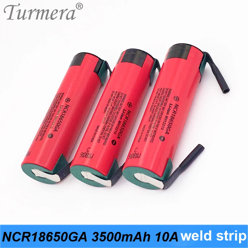 2019 Original 18650 Battery 3500mah NCR18650GA welding 10a 3.6V Battery for Panasoniic flashlight bike battery pack use turmera 2019 Original 18650 Battery 3500mah NCR18650GA welding 10a 3.6V Battery for Panasoniic flashlight bike battery pack use turmera