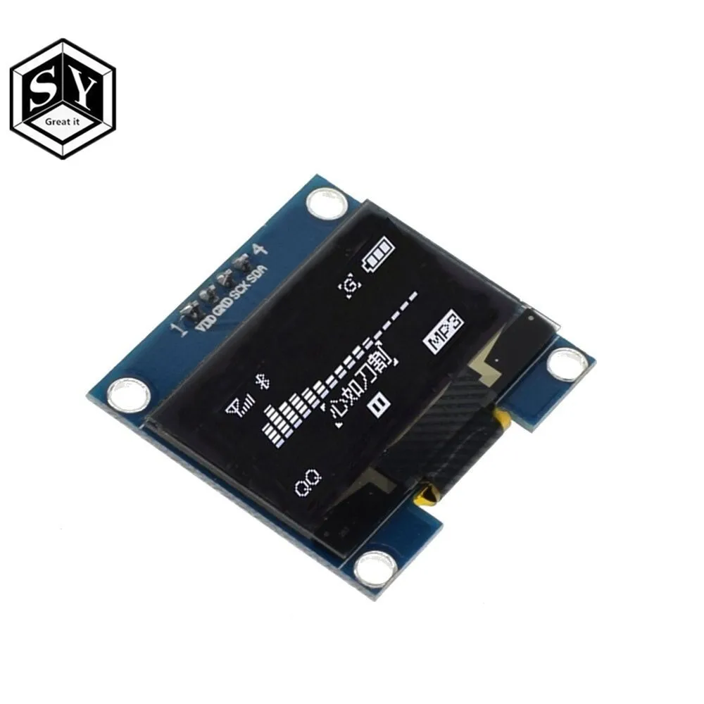 

GREAT IT 1PCS 4PIN 1.3" OLED module white/blue color 128X64 1.3 inch OLED LCD LED Display Module 1.3" IIC I2C Communicate