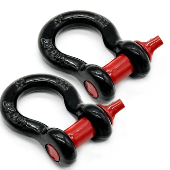 

Tow Shackle D Ring D Ring Steel 2T Bow Shackle Isolator 2 Pack Towing Accessory for Off-road Vehicle