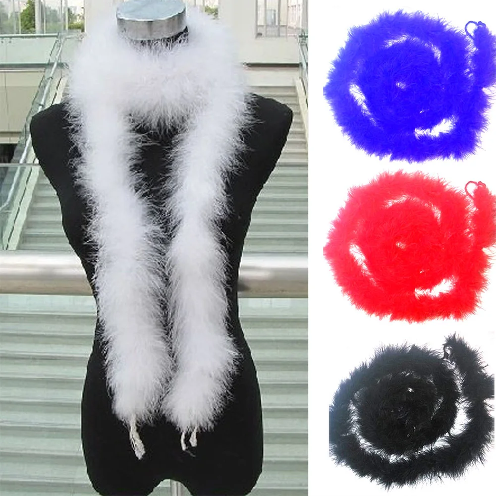 

2m String Soft Fluffy Party Decor Dress Artificial Feather Plush Trimming DIY Ribbons