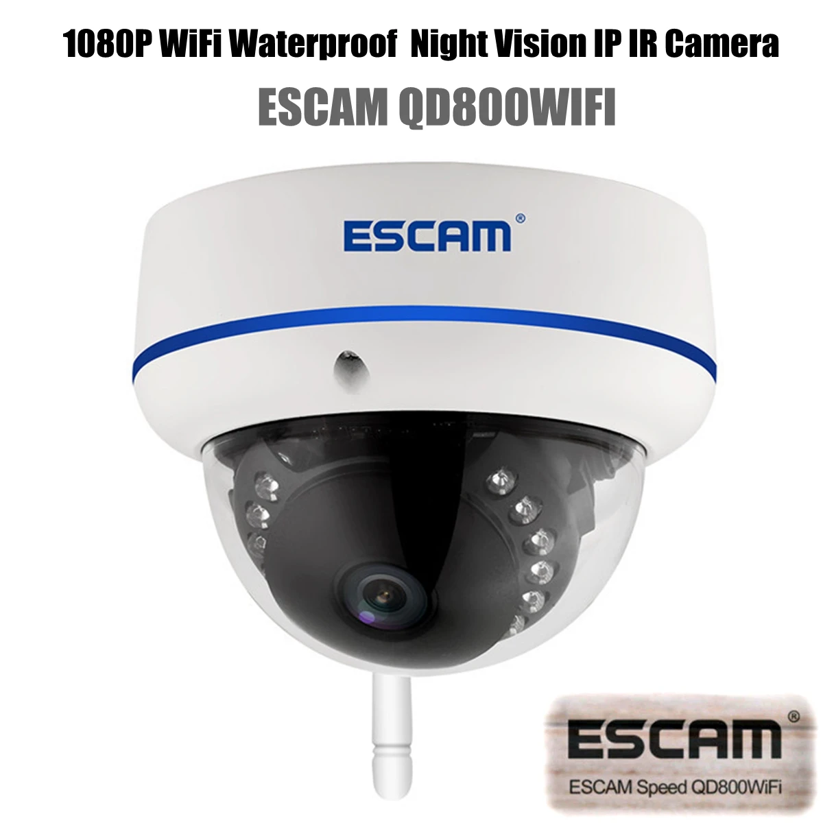 ESCAM Скорость QD800 WI FI 2MP 1080 P открытый Водонепроницаемый обработка изображений ИК