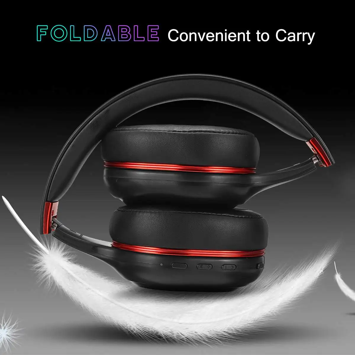 Wireless bluetooth Over-Ear Headphones RGB LED Light Smart Vibration Surround Sound Gaming Headset with Mic For Gamer PC Phones