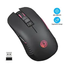 VODOOL M600 Перезаряжаемые Беспроводной игровой Мышь USB 2,4 ГГц 6 кнопок RGB Подсветка оптический Mute геймерская мышь для компьютера ПК ноутбук