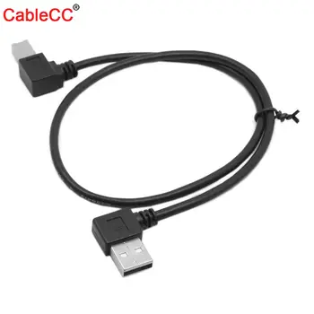 

CYSM 10pcs/lot Right Angled USB 2.0 A Male to B Male Printer Scanner 90 Degree Cable 50cm 100cm