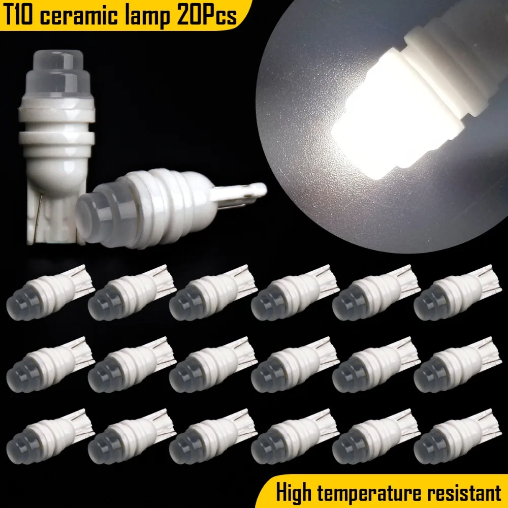 20 шт. Canbus без ошибок светодиодный T10 W5W 3SMD 3030 147 5050 5630 C0B подсветка багажника для