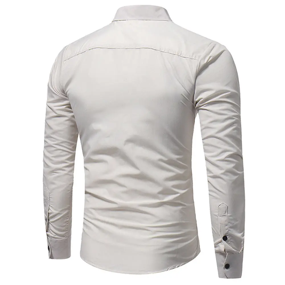 SportsX Men Business Long Sleeve Button Down Work Slim Fashion Shirts