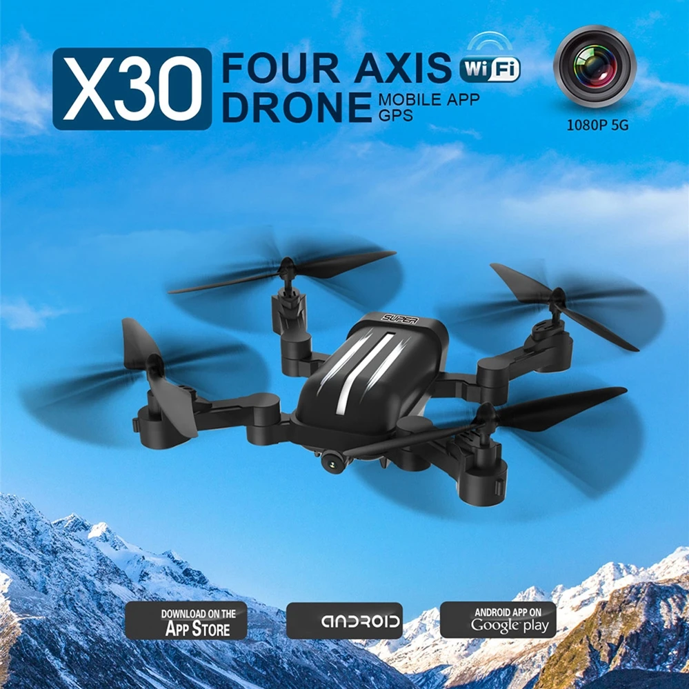 

BAYANGTOYS X30 Folding GPS RC Drone 8MP Transmission 2.4G WiFi FPV Aircraft 5G 1080P HD 200M Transmission Tap to fly