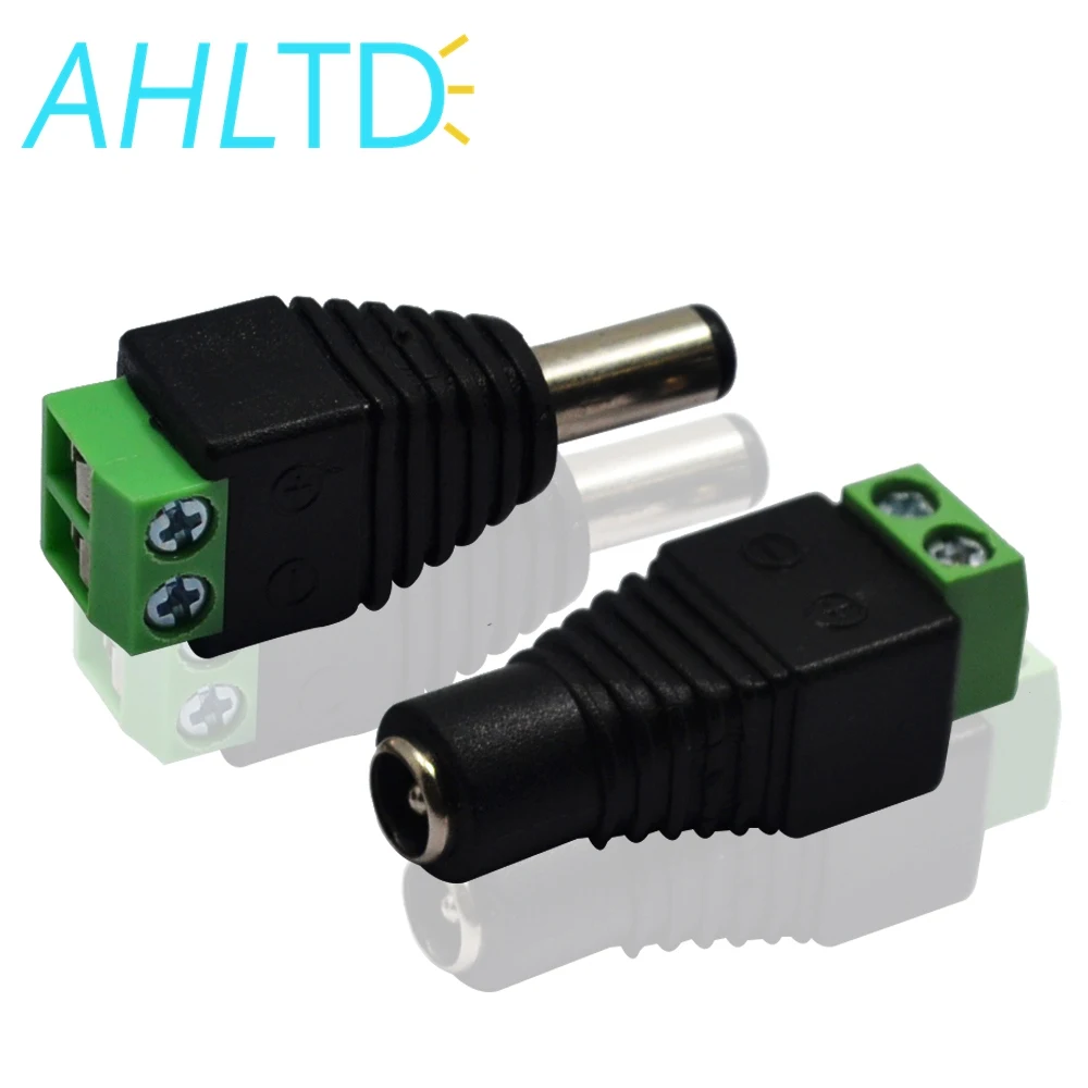 

10pcs 12V DC male Female plug CCTV Camera 5.5 x 2.1mm DC Power Cable Female Connector Adapter Jack to connection led strip light
