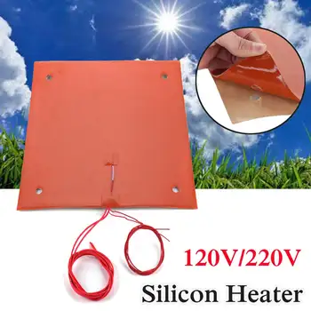 

750w 120v/220v Flexible Waterproof Silicone Heated Bed Heating Heater Pad for CR-10 3D Printer Bed Holes 310*310mm
