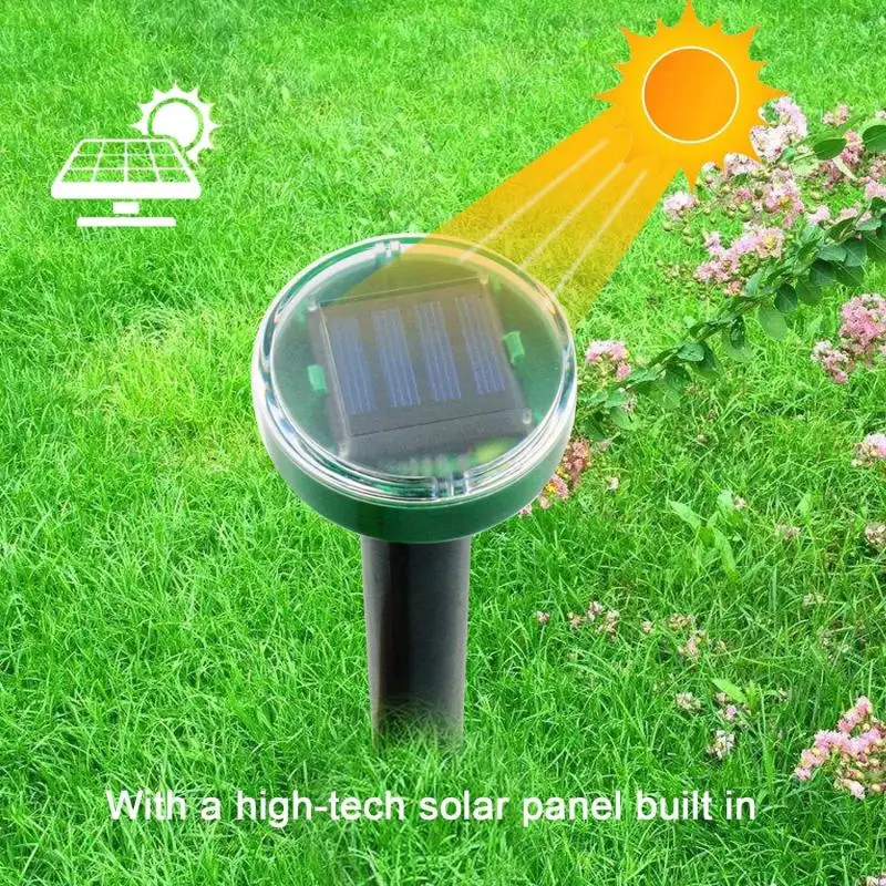 

1Pc New Eco-Friendly Solar Power Ultrasonic Pest killer Ultrasonic Gopher Mole Snake Mouse killer Garden Yard Pest Repeller #19