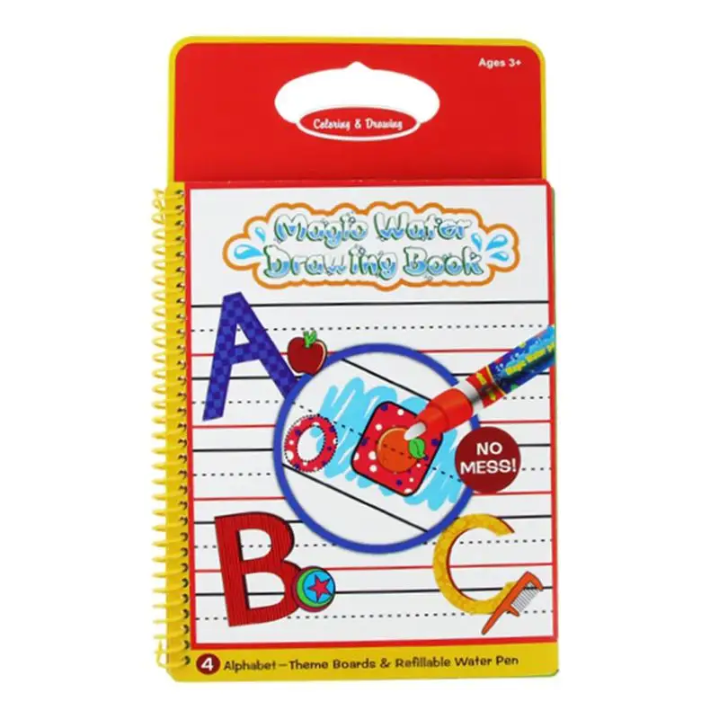 

Magic Water Drawing Book with 1 Magic Pen Coloring Books Animal Letters Water Painting Board Child Magic Book Painting Board