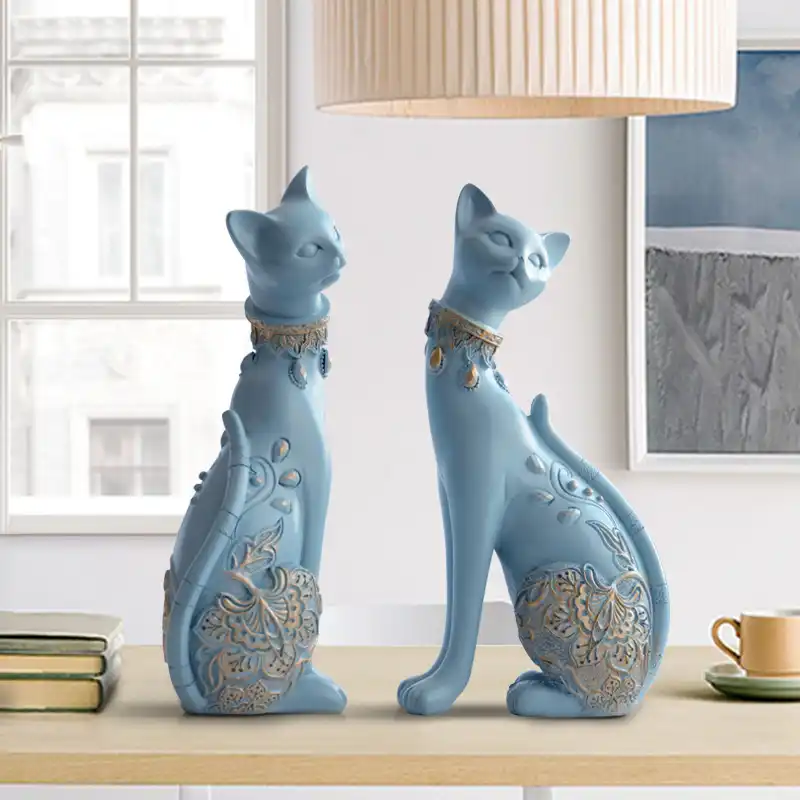 Download Decor Premade Resin Animal Cat Small Gift Art Collectibles Sculpture Seasonalliving Com