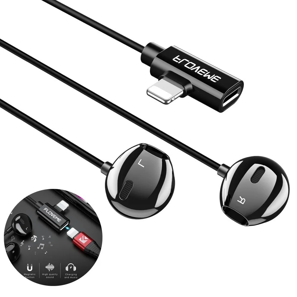 

In-ear Earphone For Iphone X Xs Max Xr 7 8 Earphone Headset Dual-use Ecouteur For Iphone 7 8 X I Pad Mini Ipod Charging