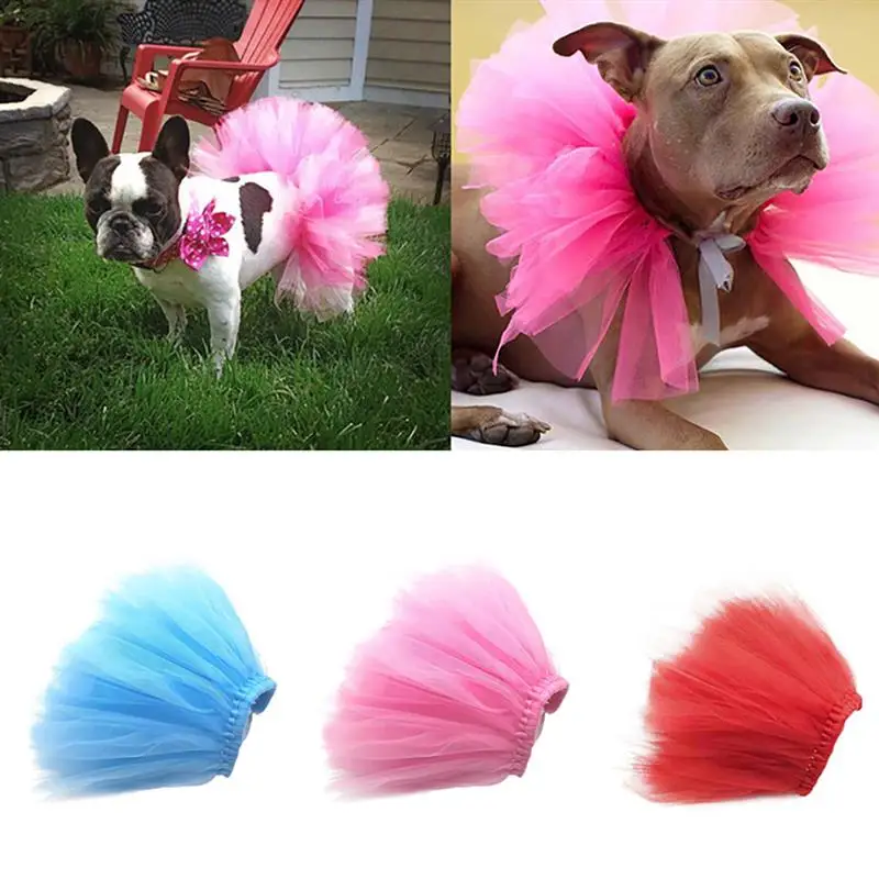 New Summer Princess Pet Cat Wedding Dress Sweet Dog Mesh Skirt Solid Clothes Pet Tutu Skirt Sexy Design Clothing