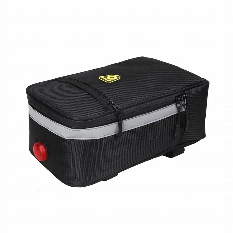 

LED Bicycle Rear Bag Cycling MTB Mountain Bicycle Bike Saddle Rear Bag W/ Light Tail Storage Bag