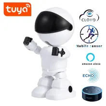 TUYA alexa echo baby monitor wifi двухсторонняя аудио робот-камера 1080 P HD Сеть IP ночное видение Обнаружение движения умный дом shojzj
