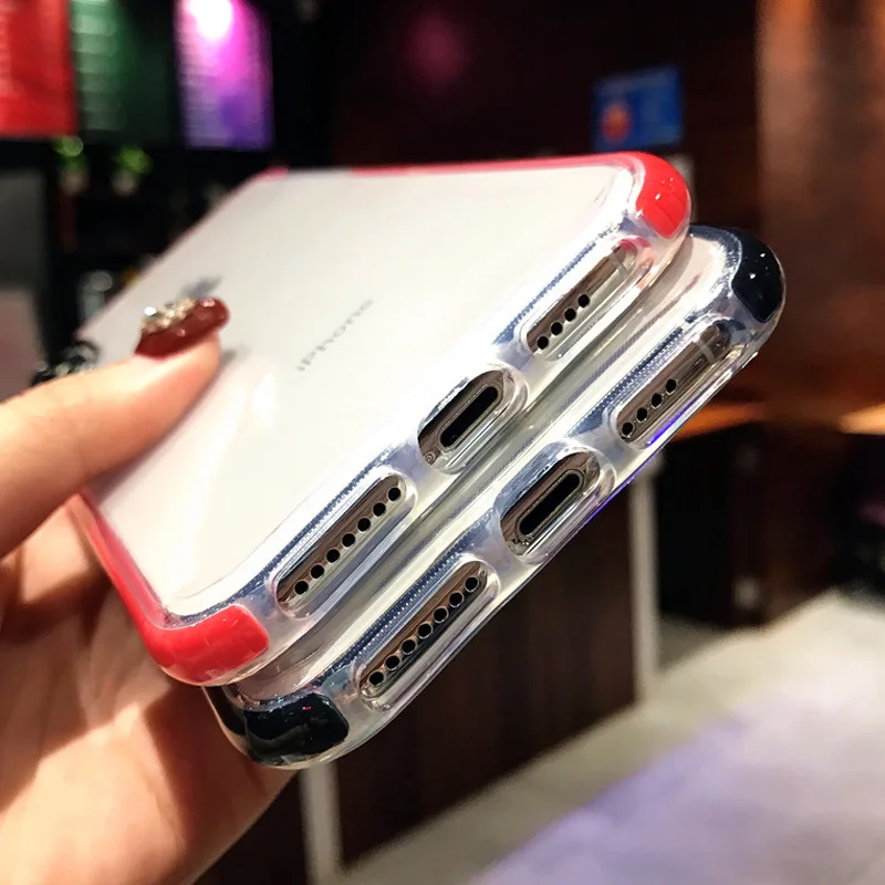 Moskado Soft Shockproof Phone Case For iPhone 7 8 6 6S Plus X XS XR Xs Max Transparent TPU Silicon Back Cover For iPhone X Cases