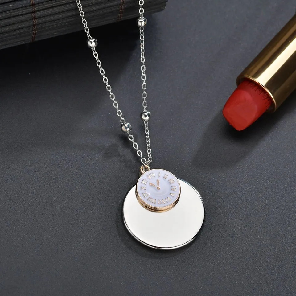 Buy Individuality Clock Pattern Round Pendants