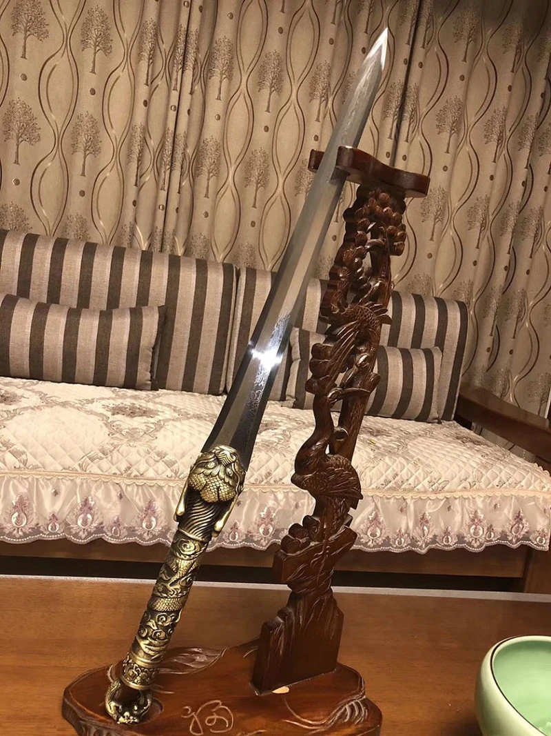 

H-quality Chinese Dragon king sword with eight faces Fully handmade Damascus Folded steel Home decoration Collecation Sword