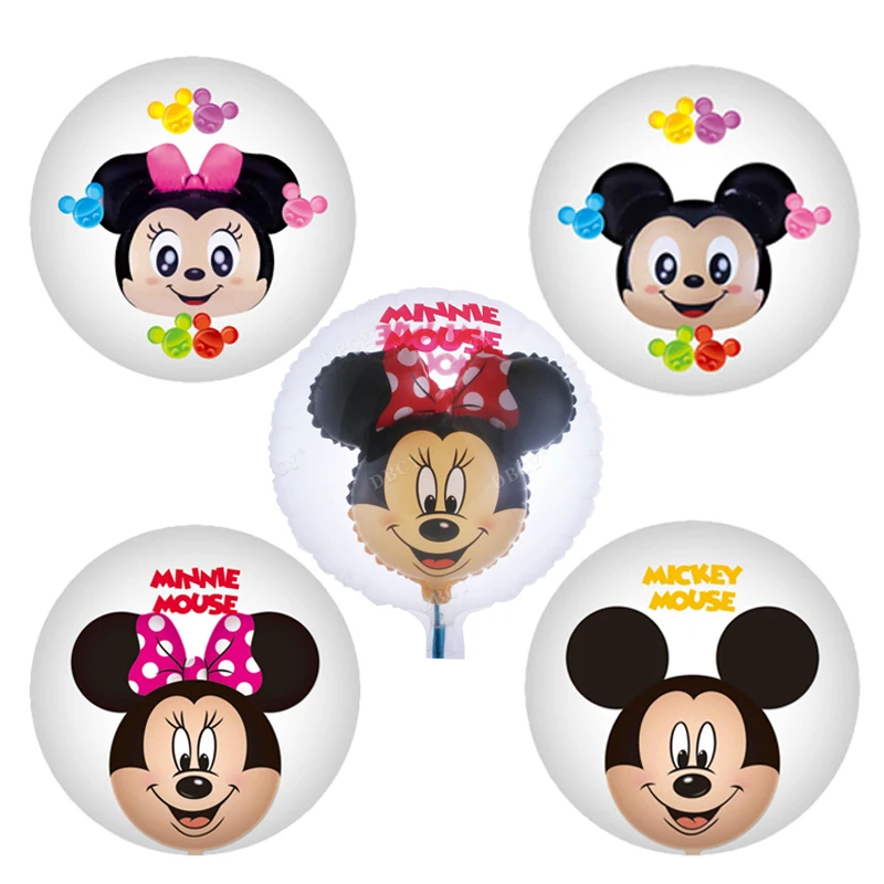 

1pc 18inch Mickey Minnie transparent balloons Mickey Mouse ball in the ball ballon Birthday party decorations kids toys globos