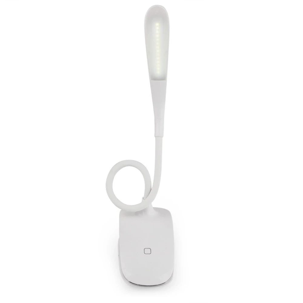 

DL03 Clip On Eye Care LED Reading Light Rechargeable Dimmable Touch Control Desk Lamp Gooseneck with USB Charging Port an