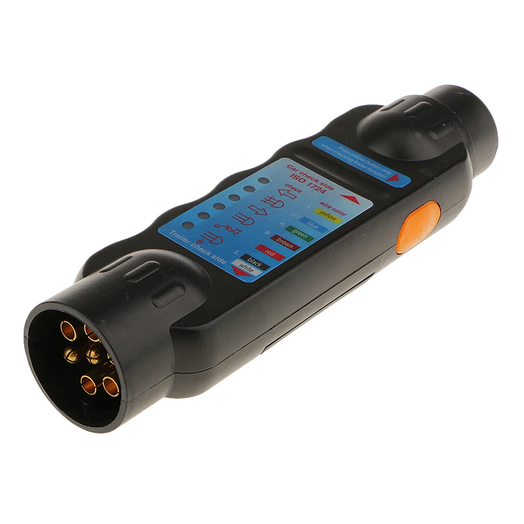 

7 Pin Trailer Towing Light Tester LED Indicator Circuit Plug and Socket