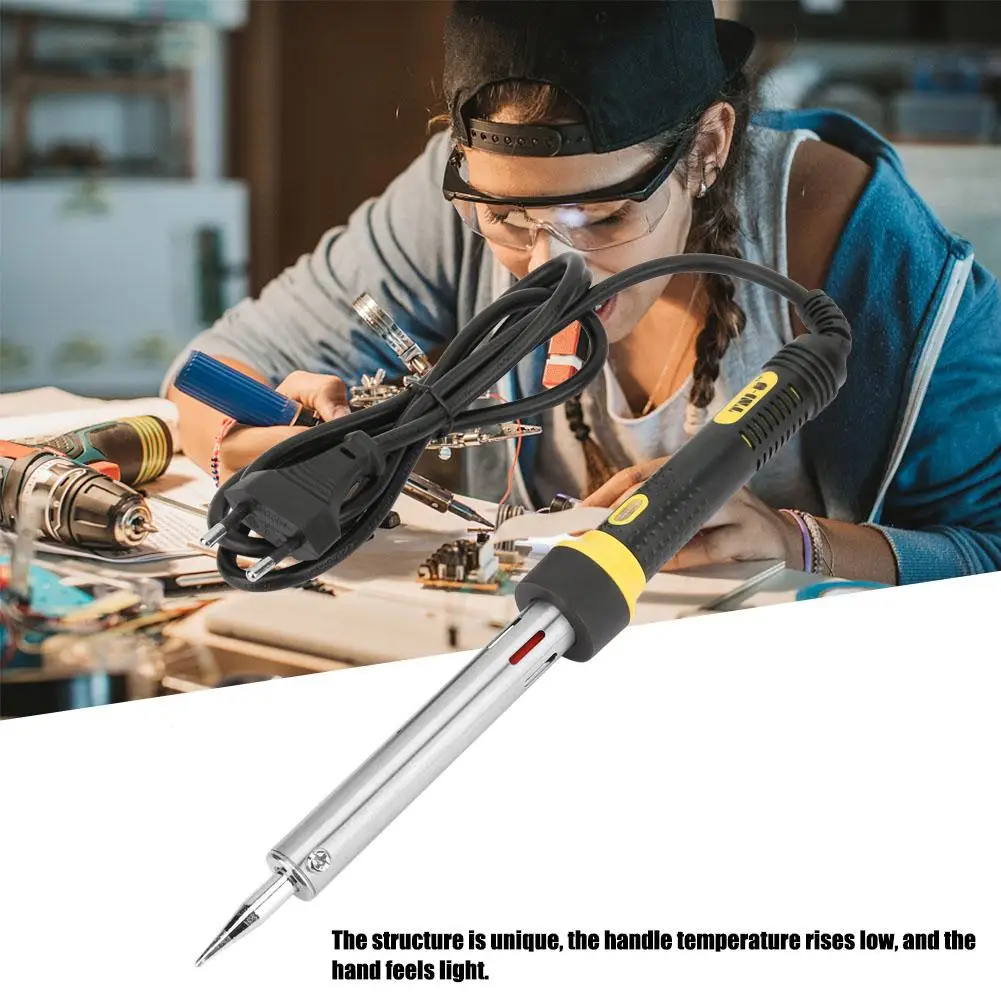 

Electric Temperature Gun Straight Soldering Iron Welding Gun EU Plug 220V Electric Temperature Gun TU-505B-100W