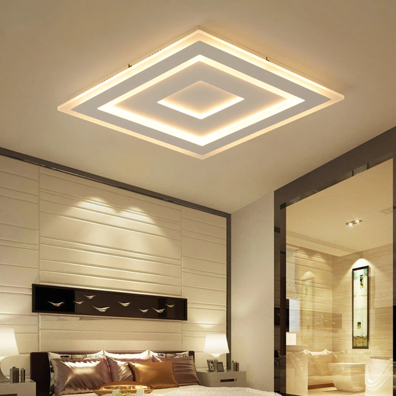  Ultra-thin Surface Mounted Modern Led Ceiling Lights lamparas de techo Rectangle acrylic/Square Cei - 32949790168