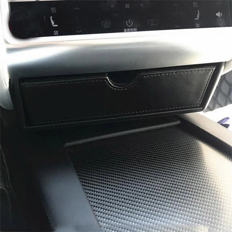 Us 16 71 19 Off 1pc Car Center Console Container Drawer Storage Box Black For Tesla Model S X Auto Interior Drawer Storage Box Accessories In