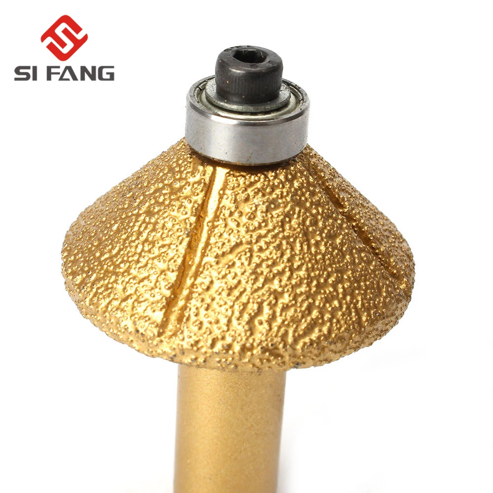 Diamond Brazed Chamfer Angle Wheel router bits with bottom bear Cone Type Bullnose Vacuum brazed diamond BRAZED Profile Wheel Diamond Brazed Chamfer Angle Wheel router bits with bottom bear Cone Type Bullnose Vacuum brazed diamond BRAZED Profile Wheel