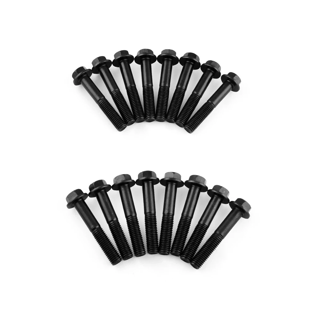 

16 Pcs Powerstroke diesel exhaust manifold Bolt for 7.3L Ford F250 F350 F450 F550 F650 F750 E350 E450 E550 Excursion Accessories