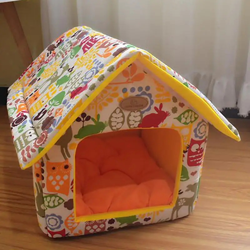 

2019 NEW Removable and Washable Canvas Pet Nest Kennel Dog House Pet Supplies Pet Bed Pet Cage Various Pattern