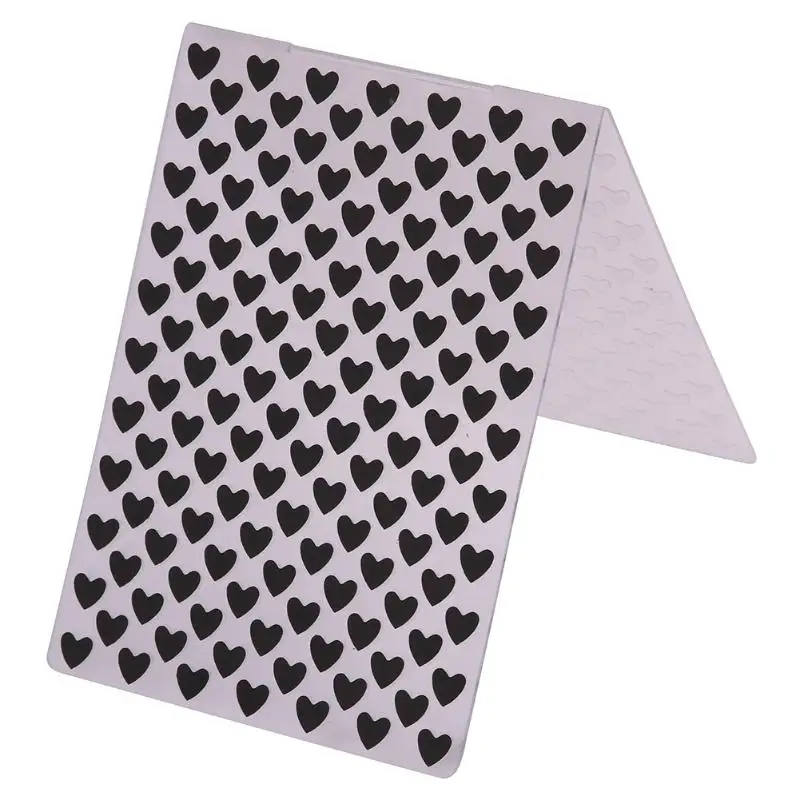 

Plastic Embossing Folder Heart Pattern Clear Stamps for DIY Scrapbooking Photo Album Paper Cards Making Embossing Dies Craft