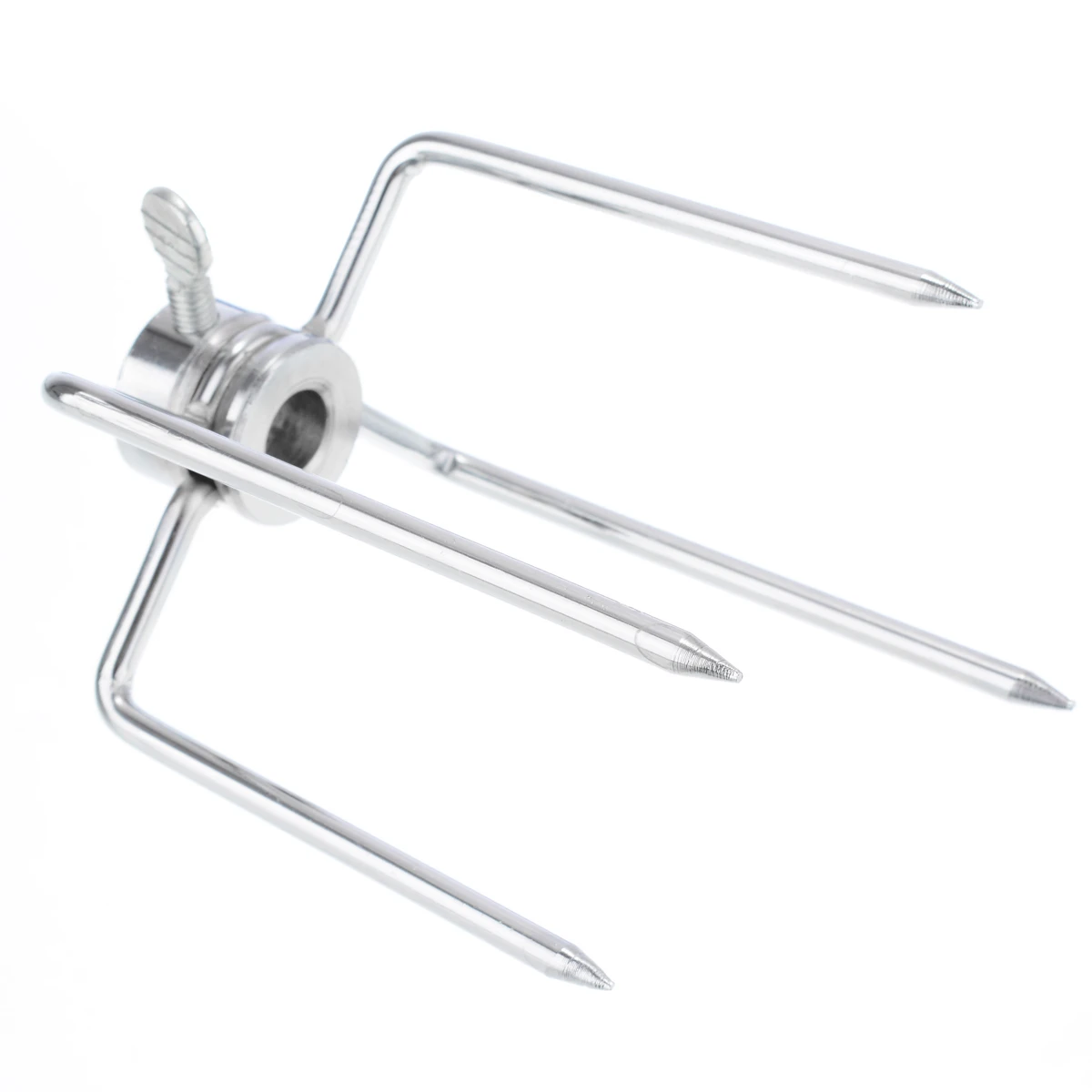 

2pcs Stainless Steel Skewer Forks Spit Charcoal Chicken BBQ Grill Rotisserie Outdoor Garden Barbecue Accessories