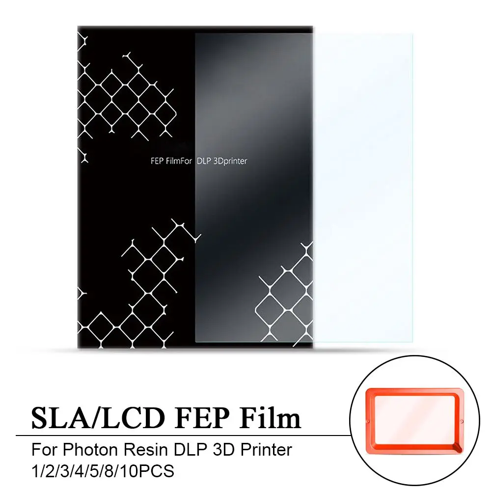 1/2/3/4/5/8/10 قطع SLA/LCD FEP فيلم 0.15 -0.2 ملليمتر سمك ملصق ل الفوتون الراتنج DLP 3D طابعة 140x200 ملليمتر