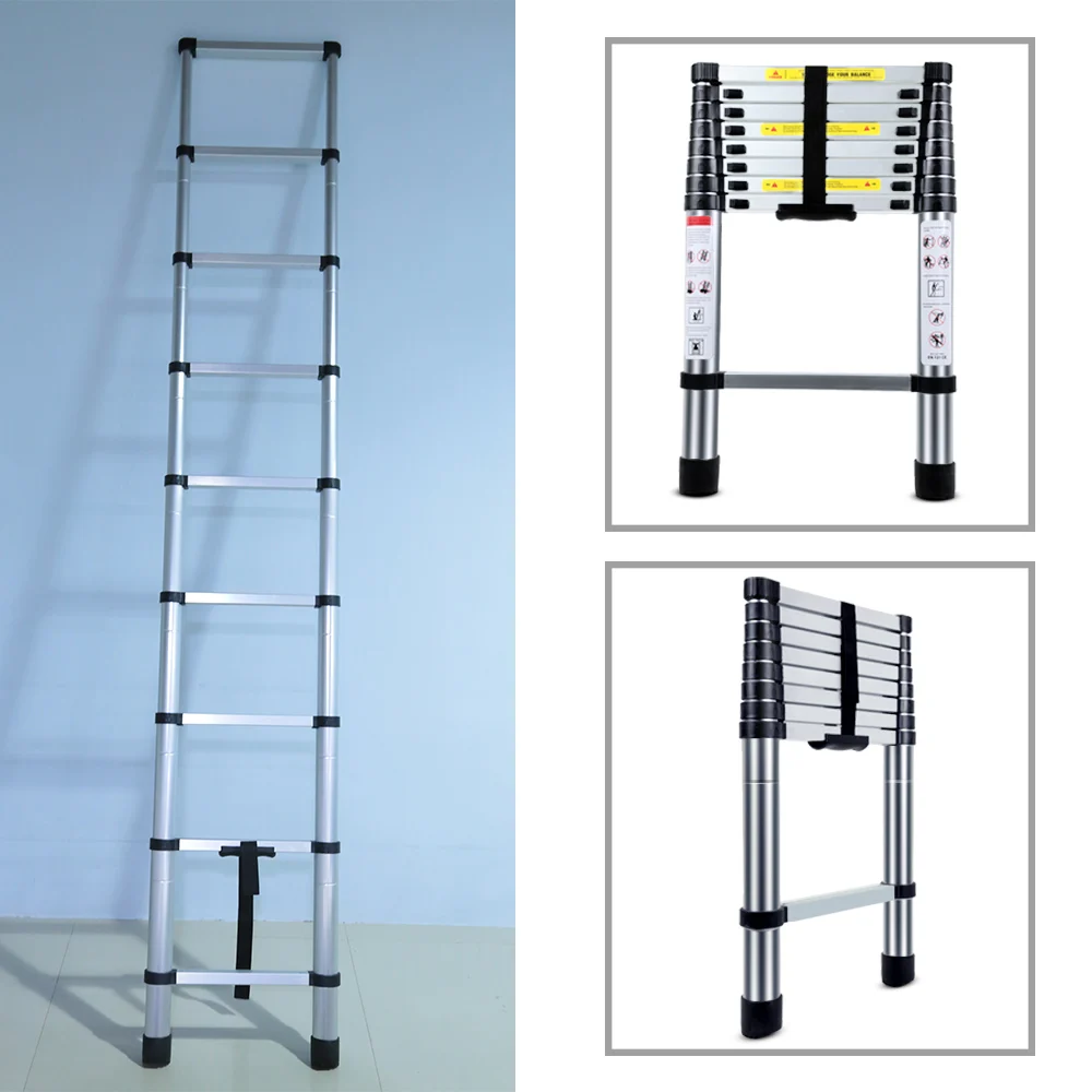 

3.2m Multifunctional Portable Aluminium Alloy Telescopic Non-Slip Herringbone Enterprises Families Telecommunications Ladder