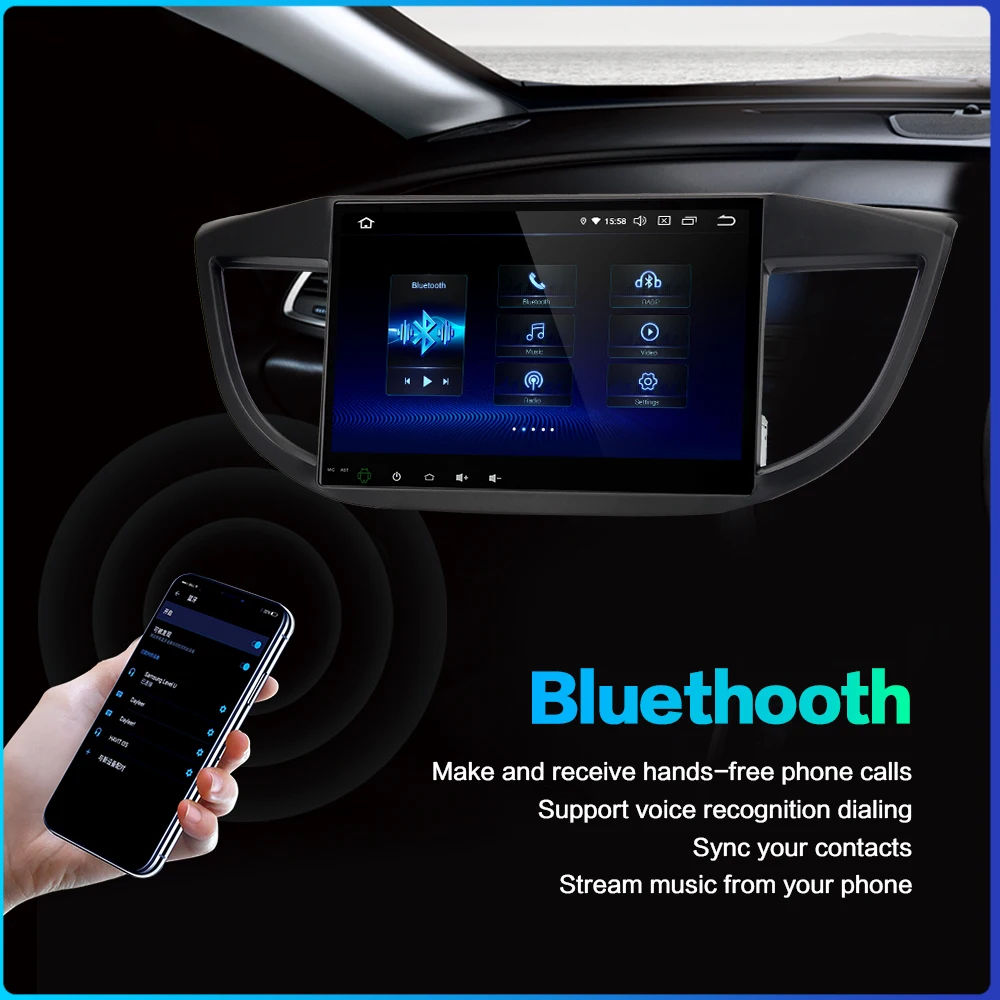 Dasaita Авто компактное минирадио Android 9 0 для Honda CRV 2012 2013 2014 Стерео навигация 10 2