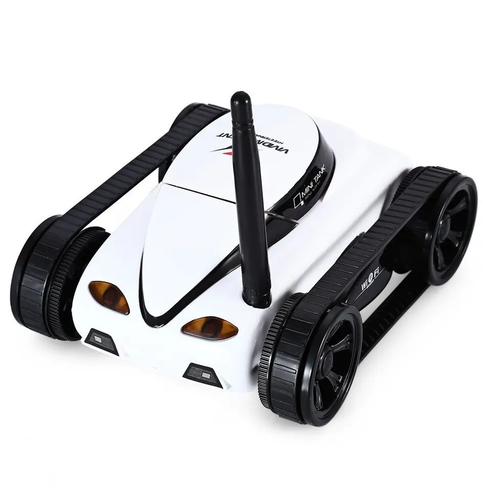 HappyCow 777-270 WiFi Mini RC Camera Tank Car ISpy with Video 0.3MP Camera Remote Control Robot Car By Iphone Android App